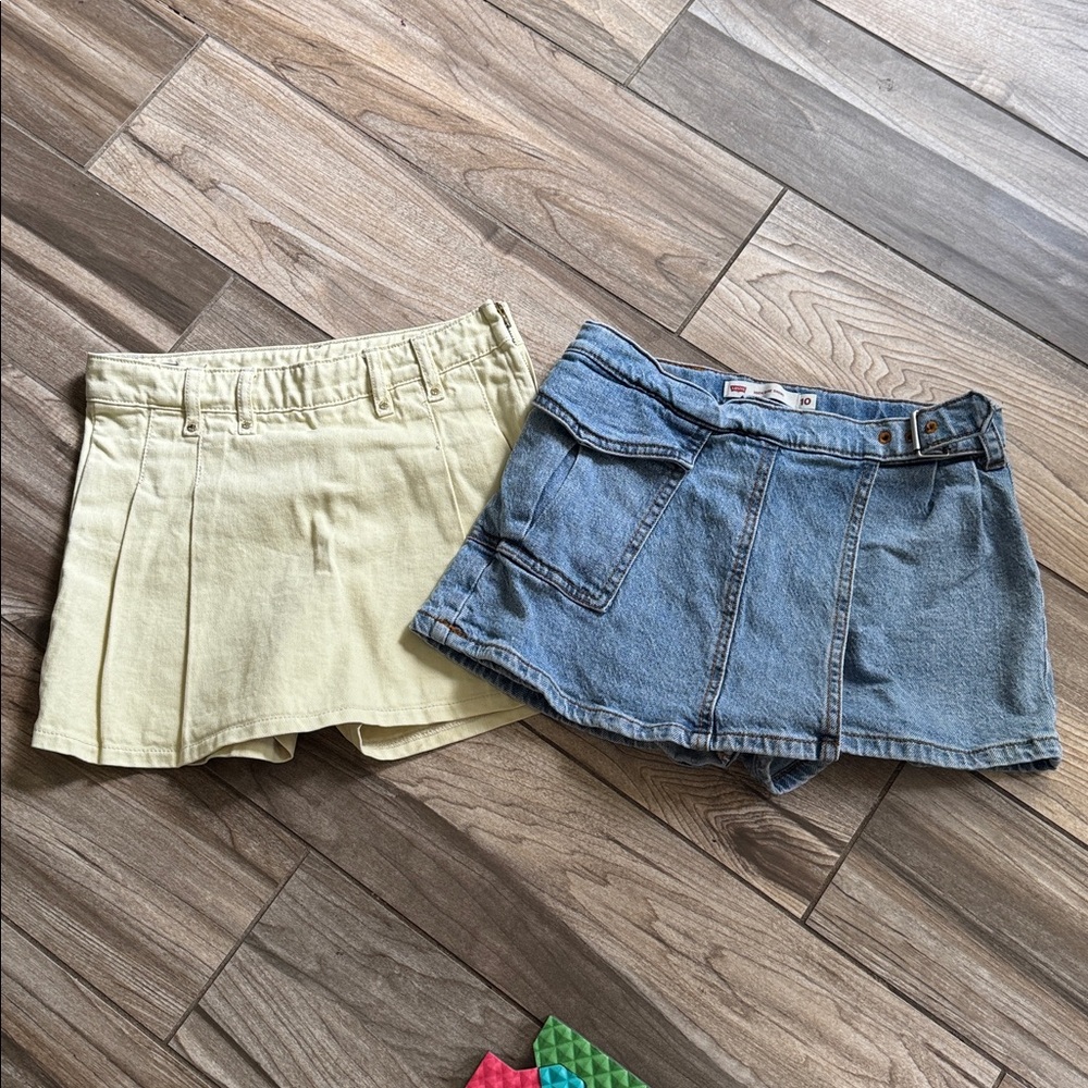 GIRLS GUESS LEVIS SKORT BUNDLE SIZE 8/10